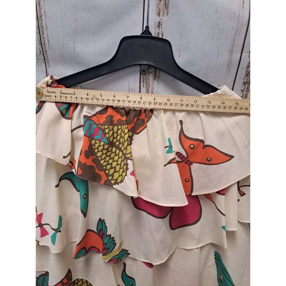 Judith March Women's Strapless Tiered Boho Dress Size Large - Picture 4 of 5